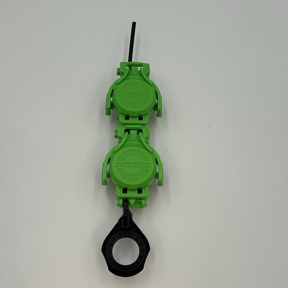 Beyblade Launcher and Cord Lot of 2 Burst Turbo Green 2017 Handheld Game Toy Kid
